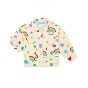 Denim Bay Toddler Girl Print Denim Jacket, Size: 4T